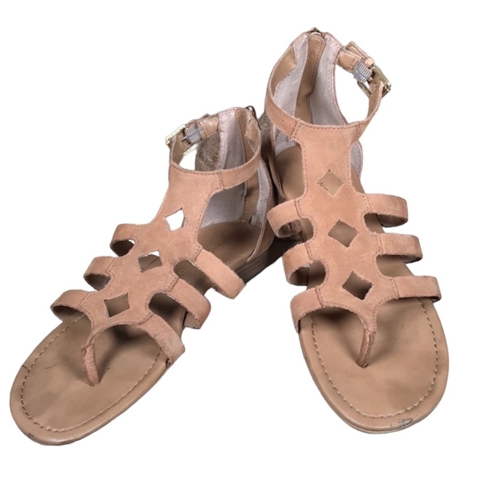 Franco Sarto “Groovy” Tan Suede Sandals